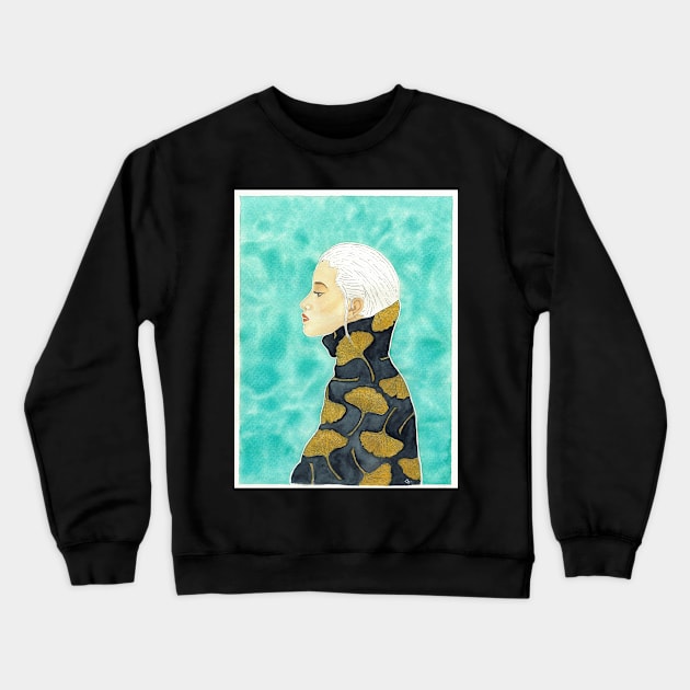 Ginkgo lady Crewneck Sweatshirt by nuny.designs